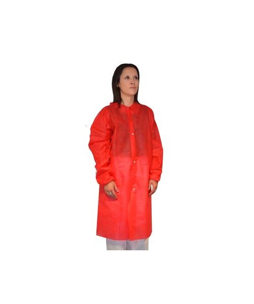 Medicom Veste visiteur avec col et boutons-pression en polypropylène, 40 g