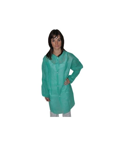 Medicom Veste visiteur avec col et boutons-pression en polypropylène, 40 g