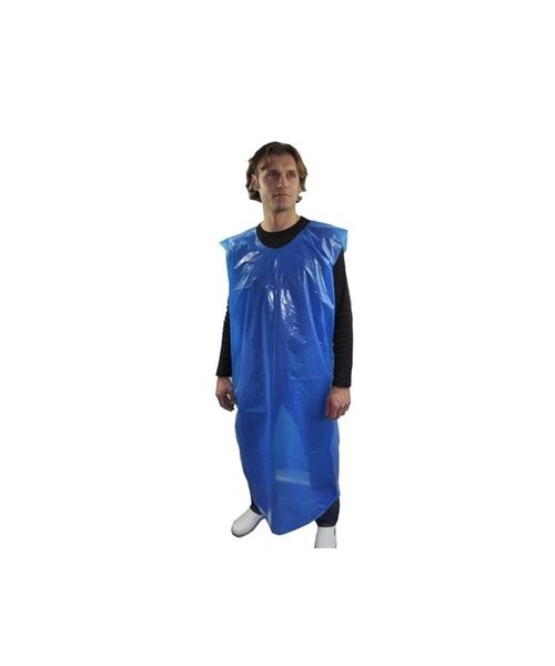 Medicom Hygiëne schort T-SHIRT Classic PE - 140 x 75 cm - Blauw