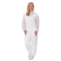 Care & Serve Combinaison non tissée EFICIENT avec capuche, blanche, ≈ 25 g/m²