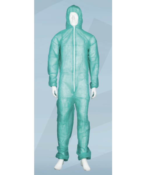 Abena  ABENA classic coverall met kap en rits, PP groen