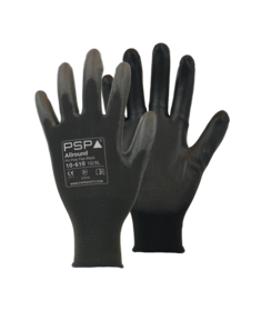 10-610 Gant polyvalent en PU noir, noir