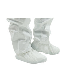 Couvre-chaussures en CPE rugueux - 80 my - 38 x 14 cm - blanc