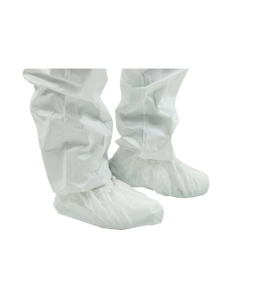 Medicom Couvre-chaussures en CPE rugueux - 80 my - 38 x 14 cm - blanc