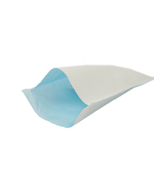 Medicom Gant de toilette Airlaid + PE, blanc/bleu