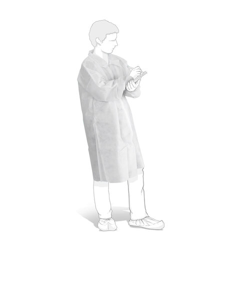 Medicom Veste visiteur PP avec poche intérieure zippée et élastiques 40 g