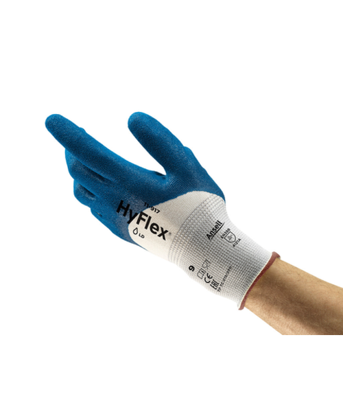 Ansell Hyflex 11-917 blauw nitril handschoen