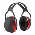 3M 3M™ PELTOR X3 gehoorkap met hoofdband, rood - 33 dB