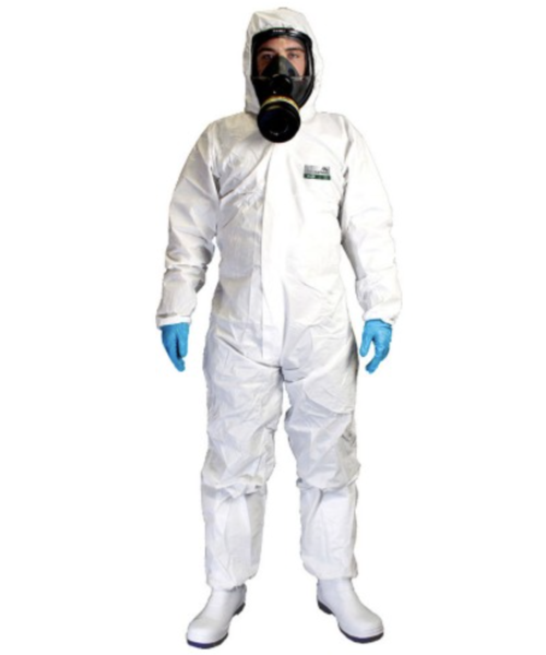 Chemsplash Combinaison jetable Eka 55 type 5B/6B laminée avec élastiques, blanche