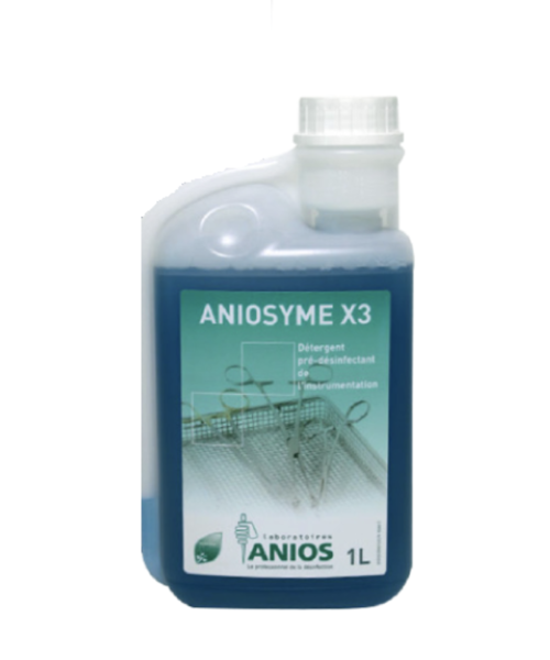 Anios  Aniosyme X3, produit nettoyant et désinfectant, bidon de 1 litre
