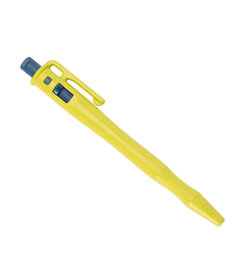 Stylo détectable, rétractable, corps jaune