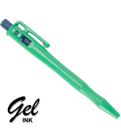 Detecteerbare pen met gel inkt, retractable, groene behuizing