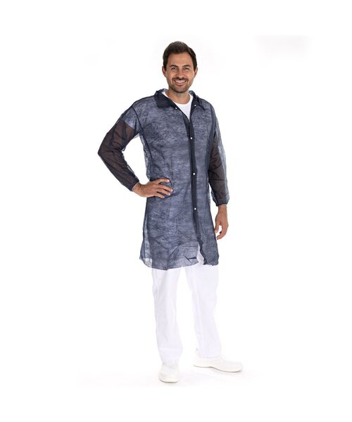 Ecareprotect Veste visiteur PP 35 g avec boutons-pression et élastiques aux poignets