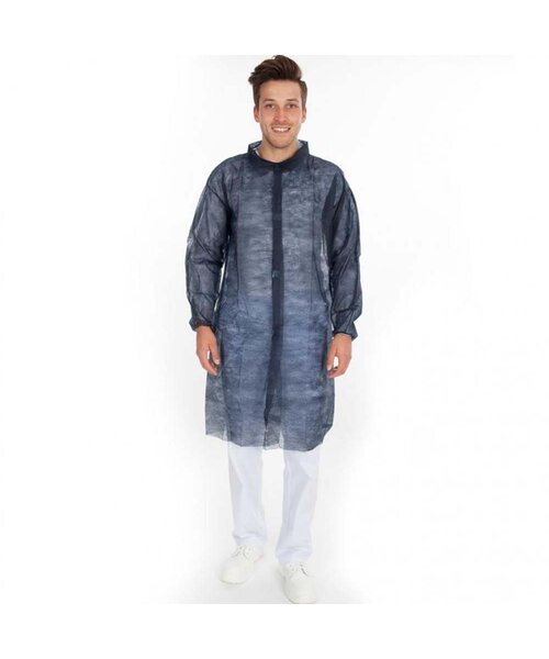 Ecareprotect Veste visiteur PP 35 g avec velcro et élastiques aux poignets