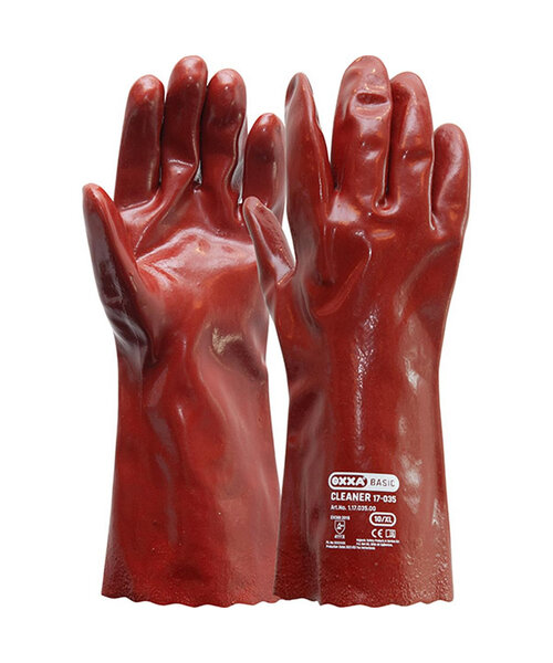 Oxxa Gants OXXA® Cleaner 17-035, PVC cat. 3 - rouge