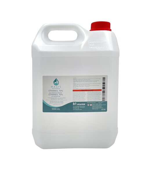 Alcool éthanol à 70 %, bidon de 5 litres