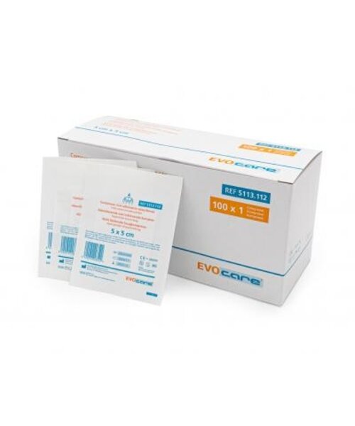 Evocare  Evocare compresse non adhésive 7,5 x 7,5 cm/ 100 pièces