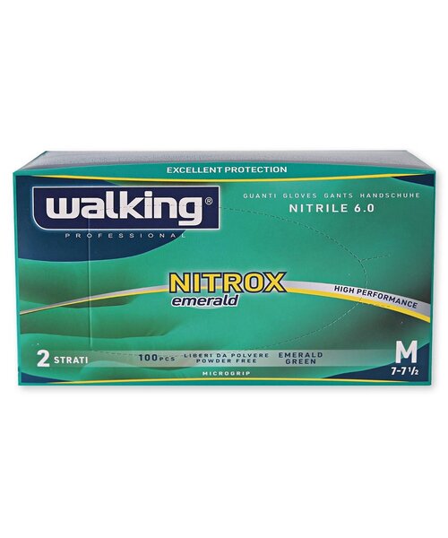 Walking  Gants en nitrile Nitrox Emerald sans poudre, verts