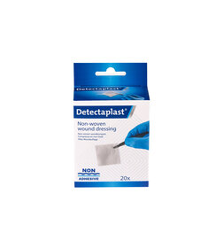 DETECTAPLAST detecteerbaar, non-woven kompres 5 x 5 cm
