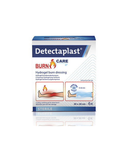 Detectaplast Pansement gel pour brûlures 20 x 20 cm / boîte de 6 pièces