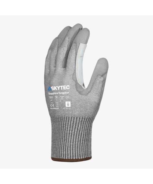 Skytec  Sapphire Tungsten snijbestendige PU handschoen met lederen palm