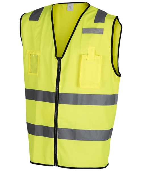 L. Brador  L.Brador 4142P veste fluorescente avec panneaux réfléchissants et fermeture éclair