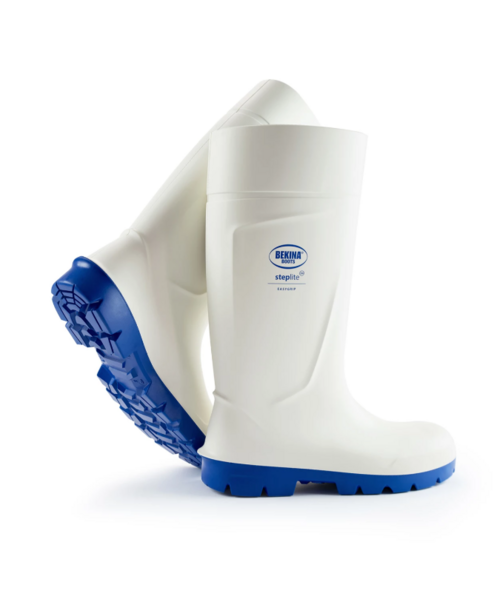 Bekina boots BEKINA PU- laarzen STEPLITE Food WIT blauwe zool S4