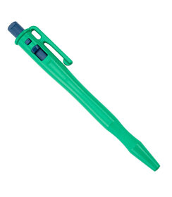 Dectecteerbare pen met gel inkt, retractable groen behuizing