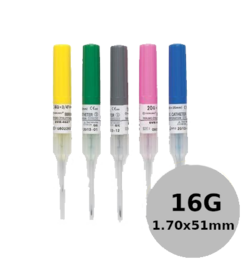 Cathéters TERUMO Surflo 16G x 1,7 (51 mm), gris