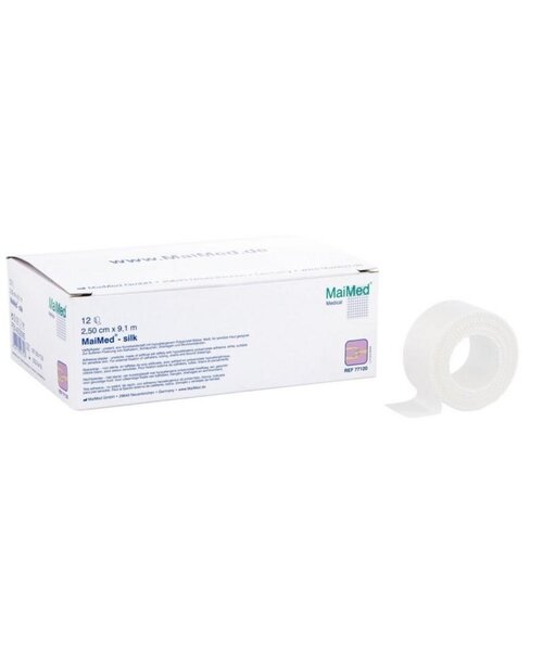 Maimed Maimed Silk hechtpleister 2,5cm x 9,1m