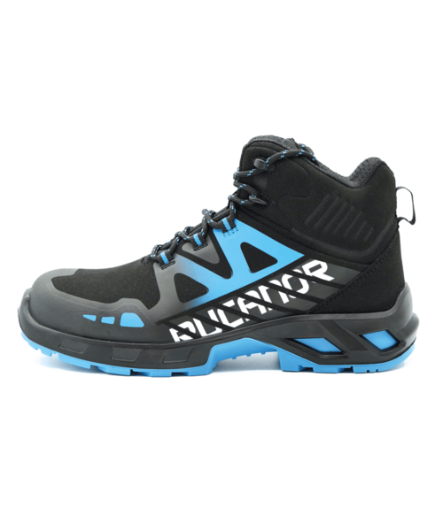 RUCANOR WORK  Chaussures de sécurité RUCANOR Grip 631 S3S à tige haute, noir/bleu
