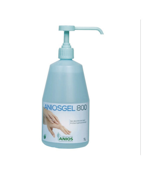 Anios  Gel hydroalcoolique 800, flacon de 1 L avec pompe à vis