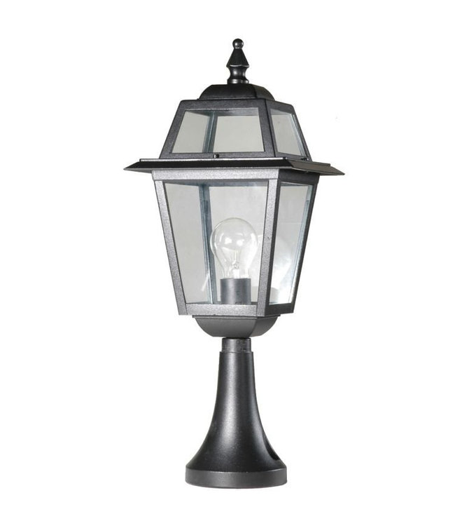 Franssen  Perla Sokkel | Staande Buitenlamp | 59 cm | Zwart | E27