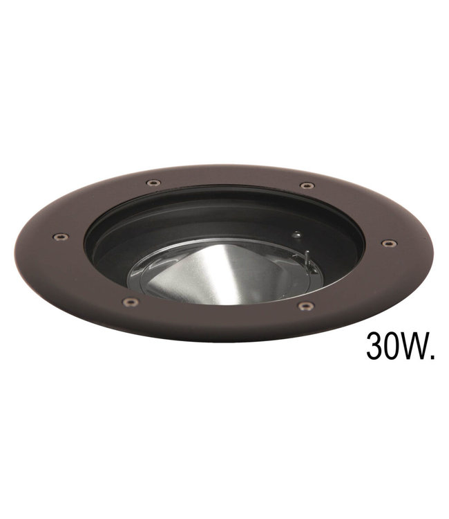 Franssen  Spotpro. grondspot. zwart. led 30w. 3000k. asym