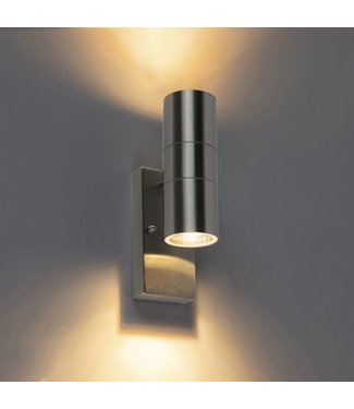 QAZQA Buitenwandlamp Duo | Licht-Donker Sensor