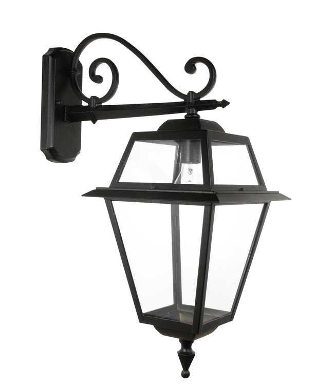 Franssen  Klassiek Perla Gevelwandlamp | Hang | Zwart | E27