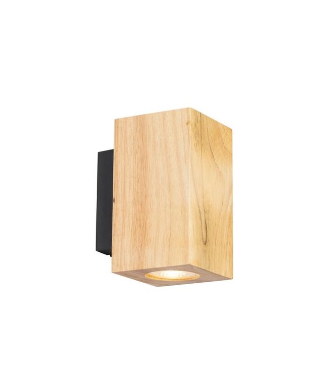 QAZQA Landelijke wandlamp Sandy | GU10 | vierkant