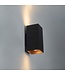 QAZQA Design wandlamp Sab | GU10 | up/down licht | Zwart met Goud