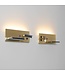 QAZQA Wandlamp Riza | Goud & Zwart |  van 2 | LED met USB & inductielader