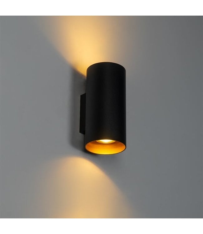 QAZQA Design wandlamp Sab | Rond | GU10 | up/down licht | 9,6 x 20 cm