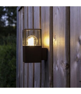 QAZQA Wandlamp Denmark | Roestbruin | Smart LED | A60 7w