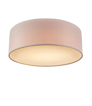 QAZQA Roze plafondlamp Drum | 30 cm | incl. LED