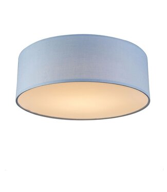 QAZQA Blauwe plafondlamp Drum | 30 cm | incl. LED