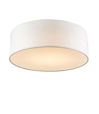 QAZQA Witte plafondlamp Drum | 30 cm | incl. LED