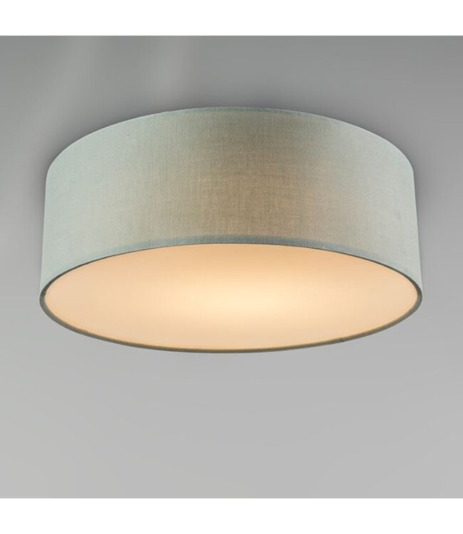 QAZQA Groene plafondlamp Drum | 30 cm | incl. LED