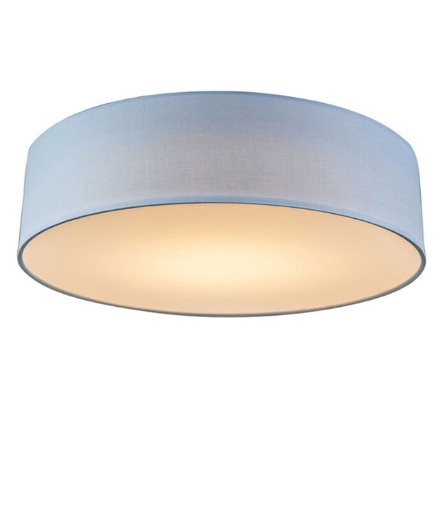 QAZQA Blauwe plafondlamp Drum | 40 cm | incl. LED