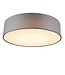 QAZQA Grijze plafondlamp Drum | 40 cm | incl. LED