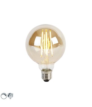 LUEDD LED Filament G95 | Smoke Glas | 5w | 2200k | 380lm | 3-staps-dimbaar