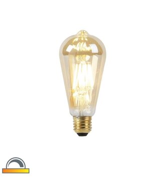 LUEDD LED filament E27  | ST64 | Goldline  | 8w | 806lm | Dim to warm 2000-2700k