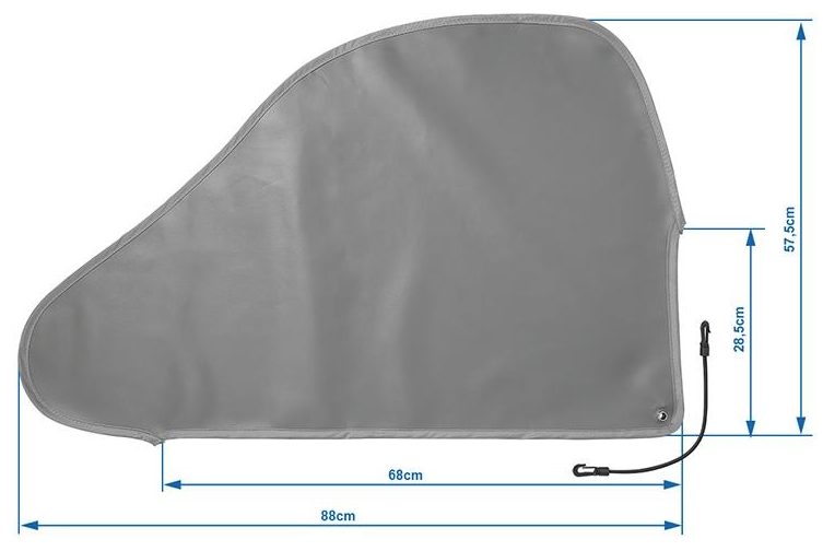 Drawbar cover heavy duty PVC 88x57.5 cm